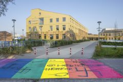 Regenboogzebrapad-Appingedam-vernield_3604