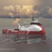 Artist impression van het Walk-to Work vessel na de conversie