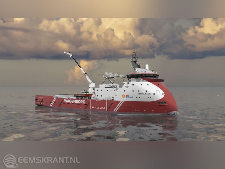 Artist impression van het Walk-to Work vessel na de conversie