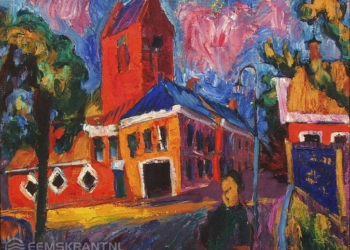 Dorpsgezicht Loppersum (Hotel Rienks en de kerktoren) Copyright- Stichting Johan Dijkstra