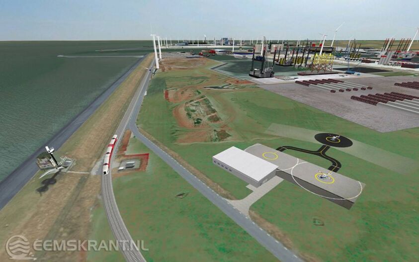 Artist impression Heliport Eemshaven
