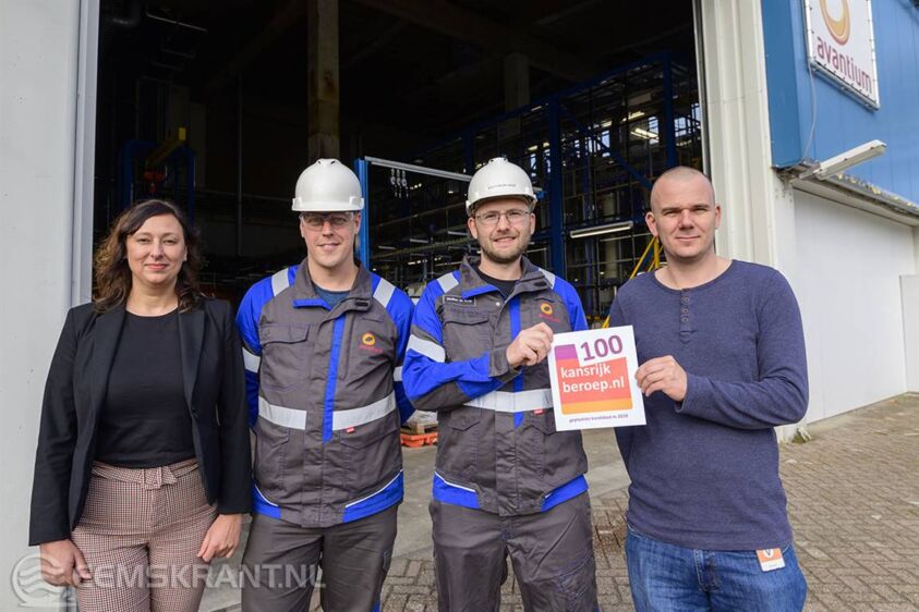 Vlnr.: Rosana Holscher, Richard Hovenga, Steffan de Hoop, Michel Dammer