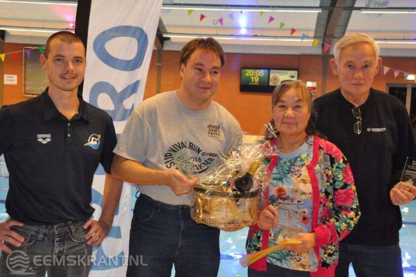 Familie Haumersen wordt in het zonnetje gezet Foto: Zwemvereniging Azuro