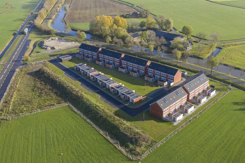 Foto: de wisselwoningen in Ten Post.