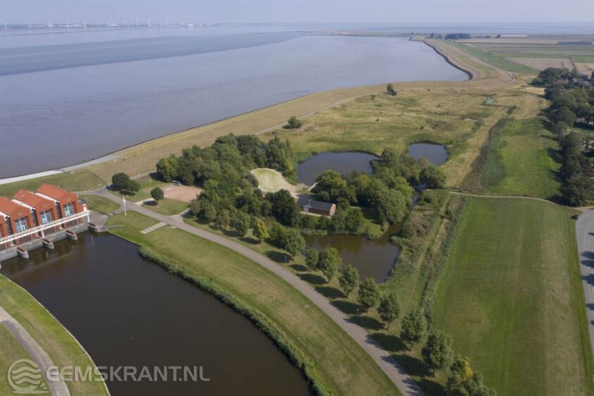 Kleine polder voor de werkzaamheden van start gingen