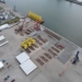 De eerste funderingsconstructies (palen + verbindingsstukken) zijn aangekomen in de Eemshaven bij Buss Terminal Eemshaven (foto: Buss)