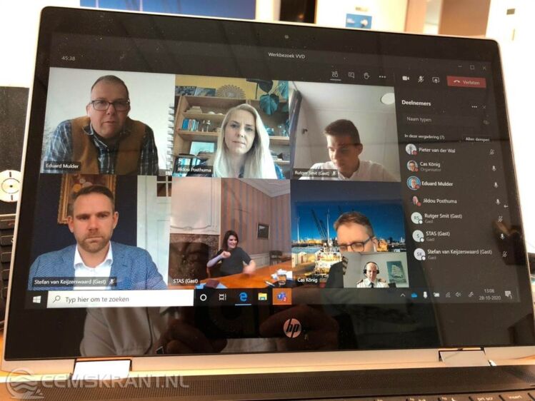 Digitaal werkbezoek van staatssecretaris Visser aan Groningen Seaports