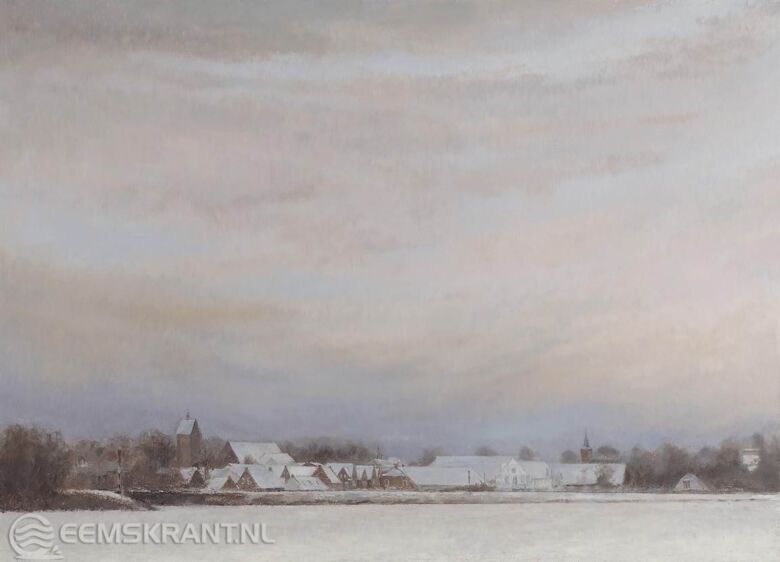 Gronings winterlandschap van Harry Meerveld
