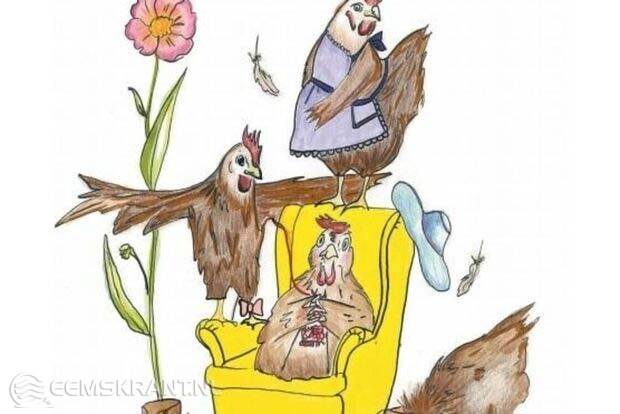 Een illustratie uit het boekje Hai Hai