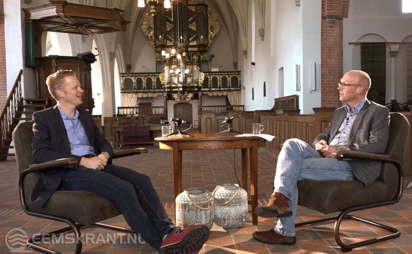 Peter Kuipers Munneke in gesprek met Melson Zwerver. Screenshot uit het interview