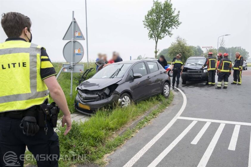 Gewonde bij ongeval op de Delleweg bij Stedum -.