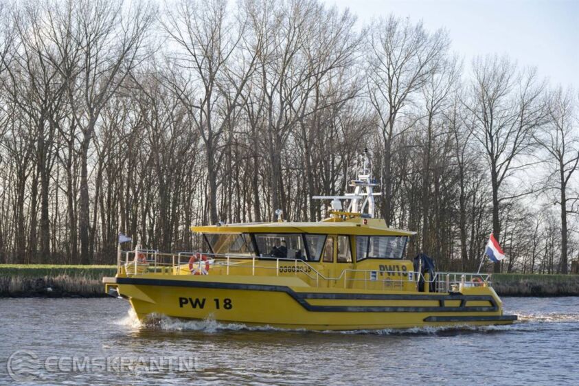 PW18 het eerste elektrische inspectieschip van de provincie Groningen