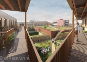 Een blik vanaf de binnentuin