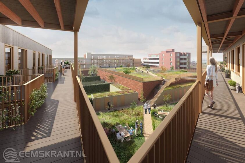 Een blik vanaf de binnentuin