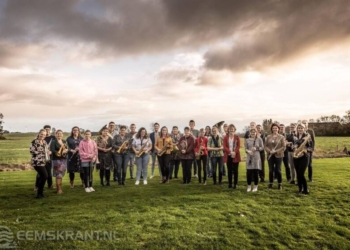 Het projectorkest van Het Geluid van Eemsdelta 2021. Foto: Ronnie Zeemering.’
