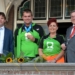 Foto: Marinus Hol – v.l.n.r.: Wethouder van sport Henk-Jan Schmaal, Bart Hol, coach Patricia Lammerts en Burgemeester Berry Link