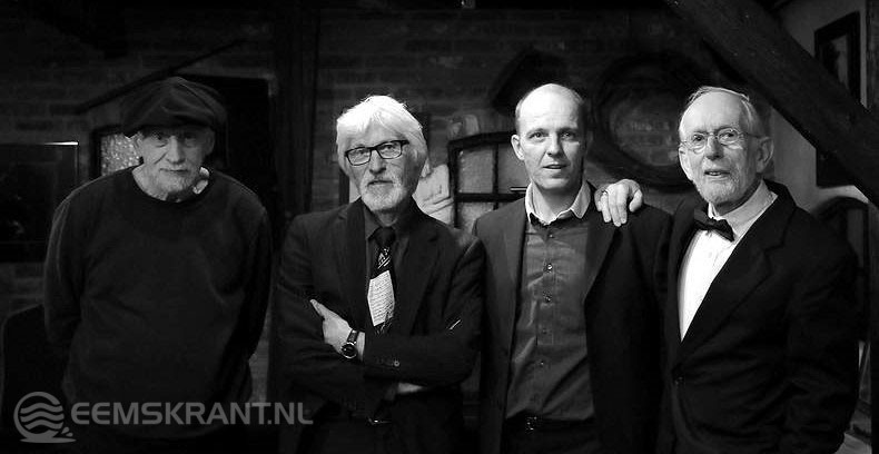 B.J. Hegen Bluesband (v.l.n.r. Hegen, Többen, Van der Veen en Warntjes); foto: G. van Barneveld