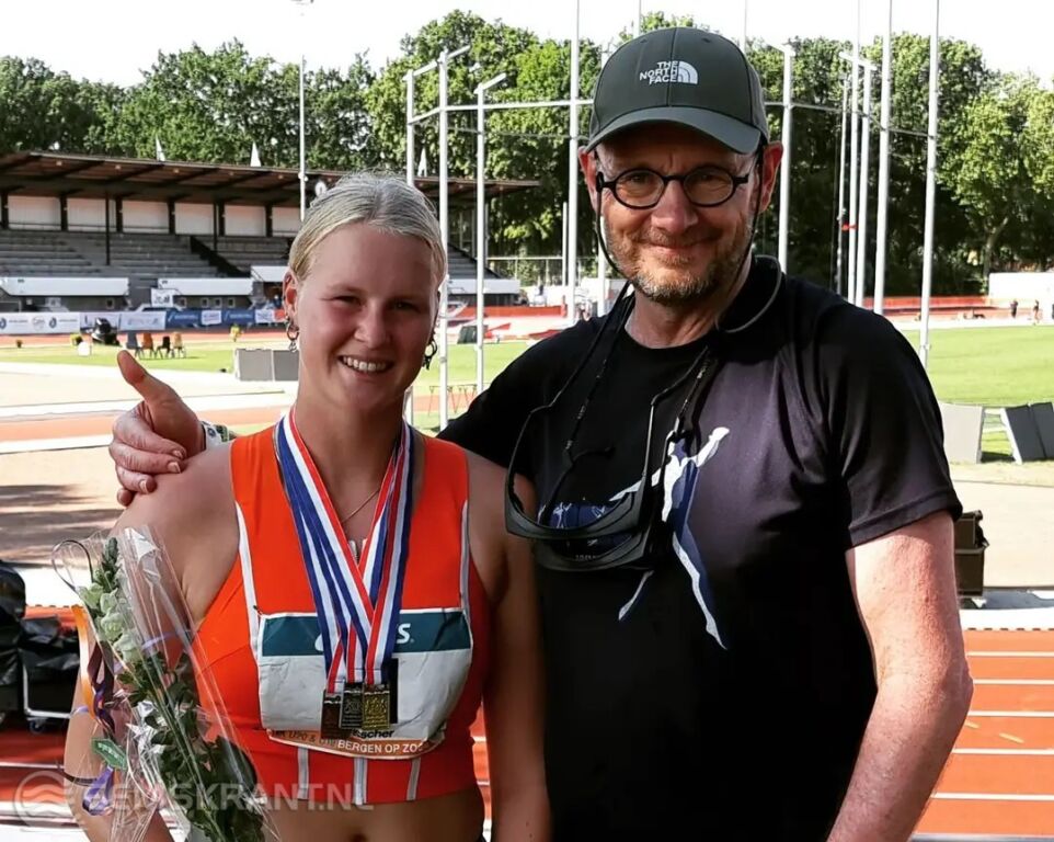 Maud Visscher en haar trainer Joop Tervoort