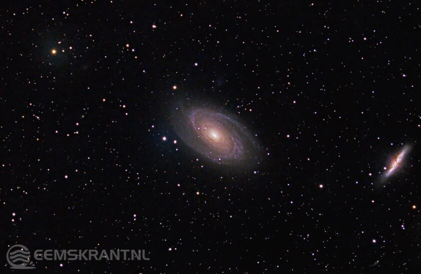 m81 en M82 sterrenstelsels Foto: Hans Dekker