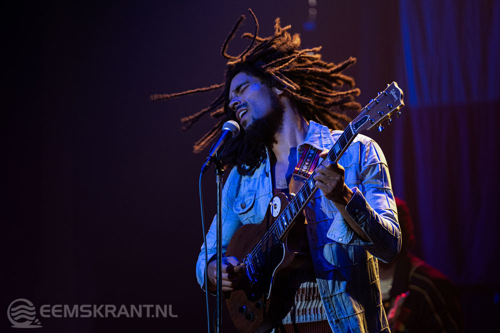 Kingsley Ben-Adir as “Bob Marley” in Bob Marley: One Love from Paramount Pictures.