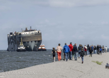 Aankomst Fremantle Highway in de Eemshaven