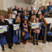 Burgemeester Visser met de deelnemers van de cursus Politiek Actief .