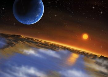 Exoplaneet Kepler 62f artist impression - Danielle Futselaar