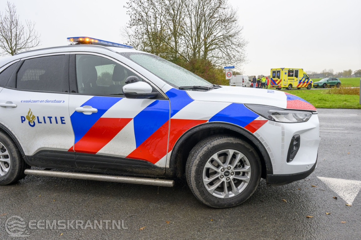 Kop-staartbotsing op de Feldwerderweg bij Holwierde