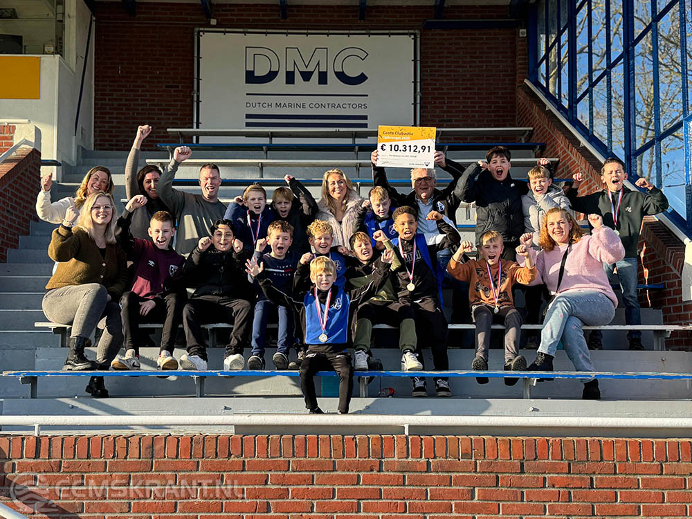 Meer dan 10.000 euro voor jeugd dankzij Grote Clubactie NEC Delfzijl