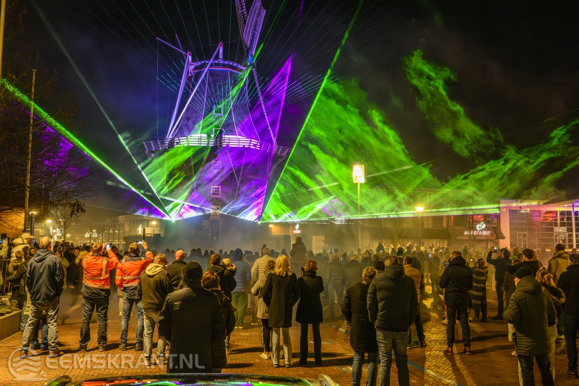 Succesvolle eerste editie Molen Adam Lightfestival trekt veel bekijks