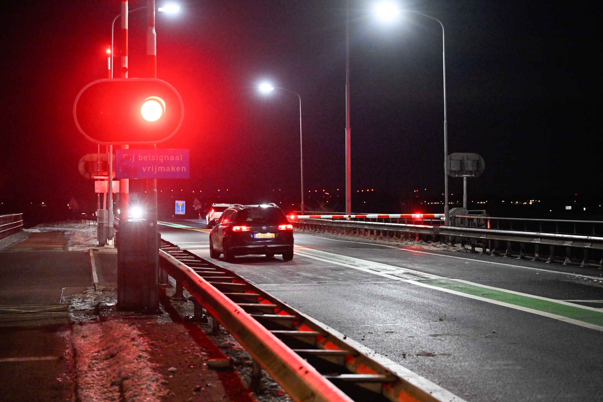 Storing Eelwerderbrug in Appingedam voorbij
