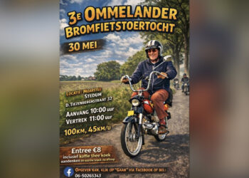 Derde Ommelander Bromfiets Toertocht van start in Stedum