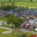 Boerenschuur in Toornwerd door brand verwoest