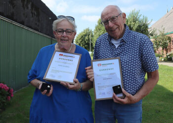 Gerda van Dijken en Henk Larkens. Foto: Jan van Heerde